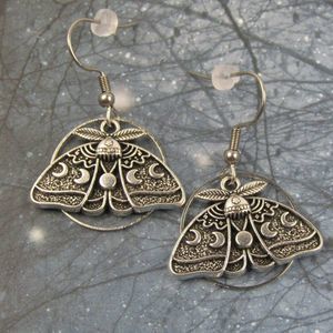 Dainty Hoop Phases of the Moon Necklace